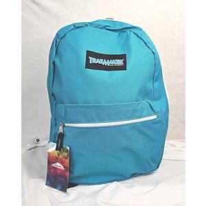 NWT Trailmaker Classic Canvas Backpack Turquoise Blue School Travel Bookbag